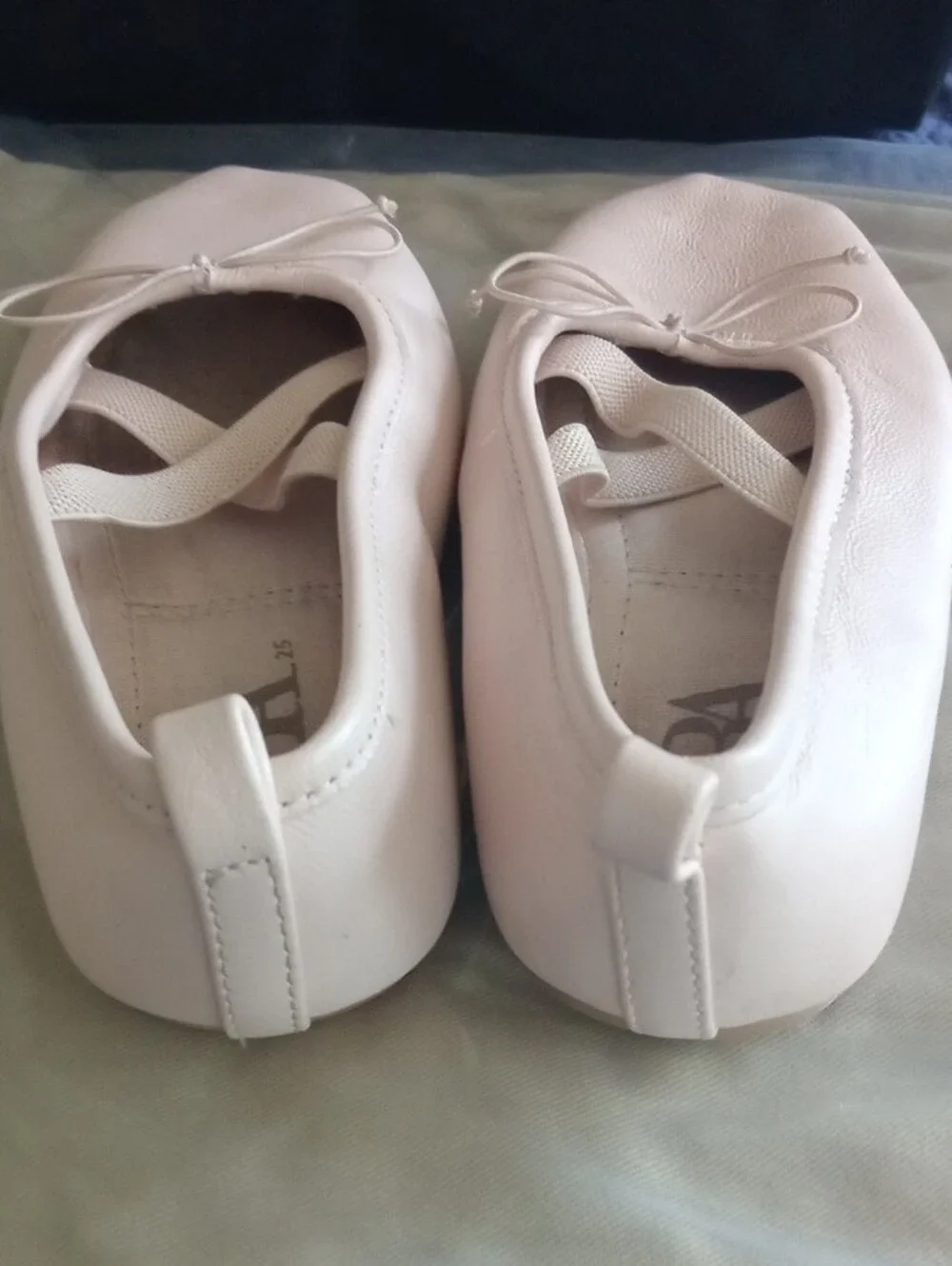 Zara Pale Pink Ballet Flats with Bow